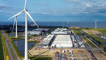 Large datacenter, extension being constructed, Eemshaven, the Netherlands